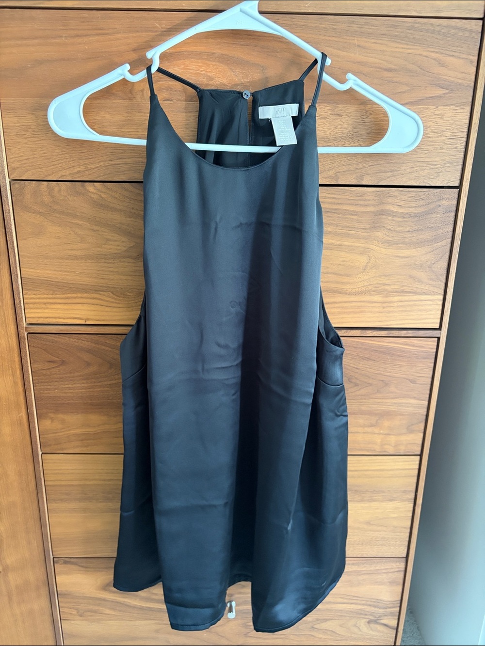 H&M Cami Black Silk top Size Large - Picture 3 of 13